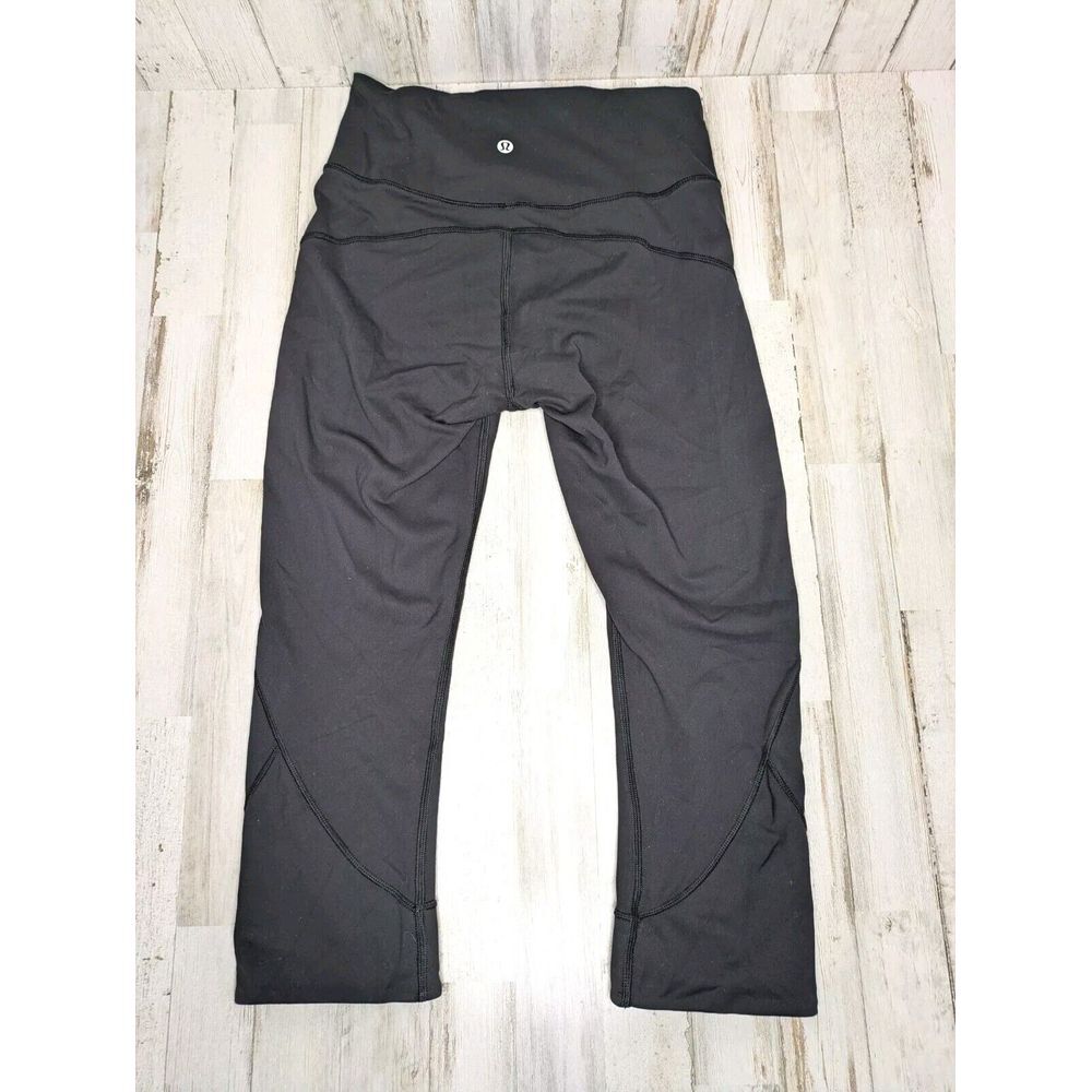 Lululemon‎ In Movement Crop Everlux 19" Black Size 6 Pant Leggings W6AHJ